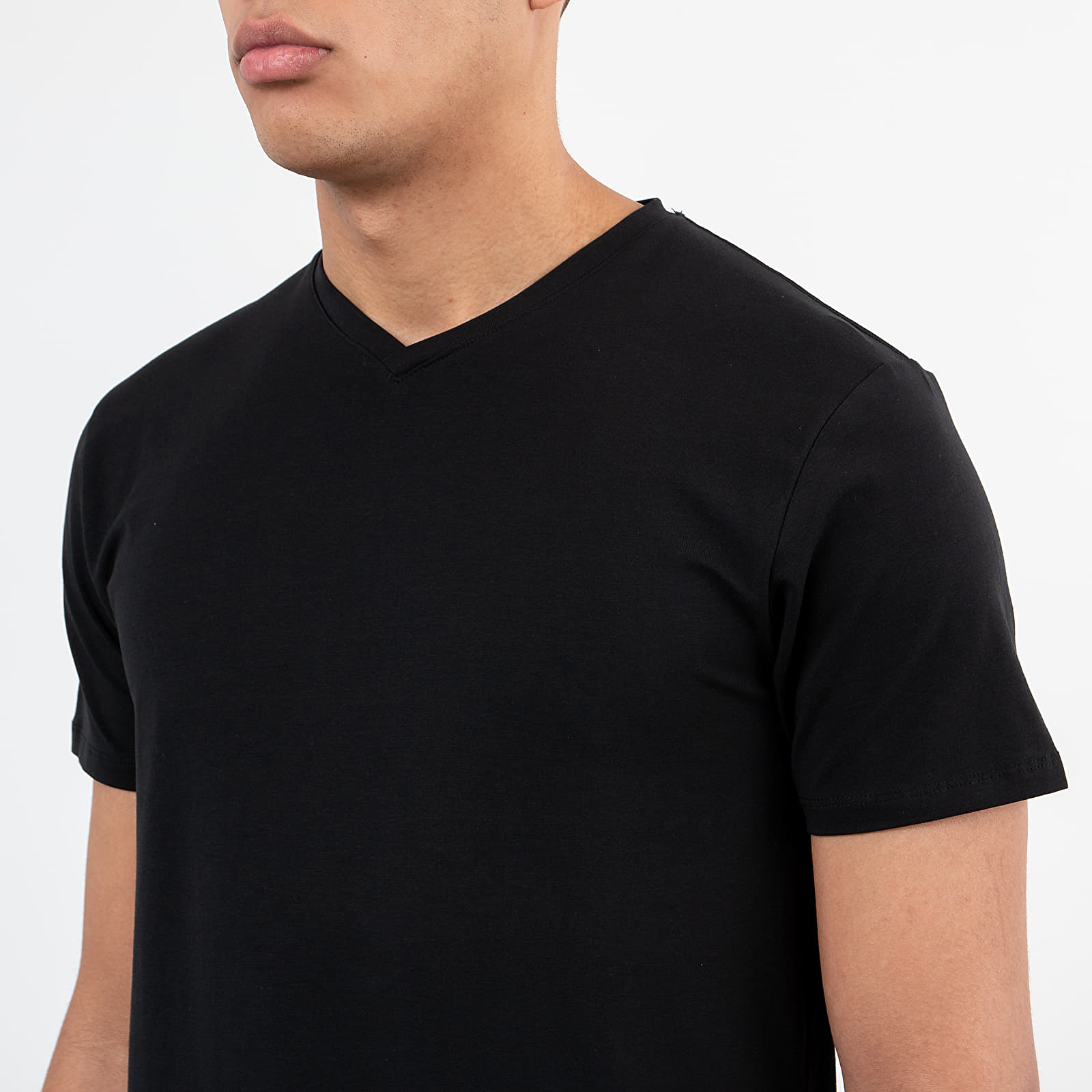 T-shirts SELECTED V-Neck Tee Black