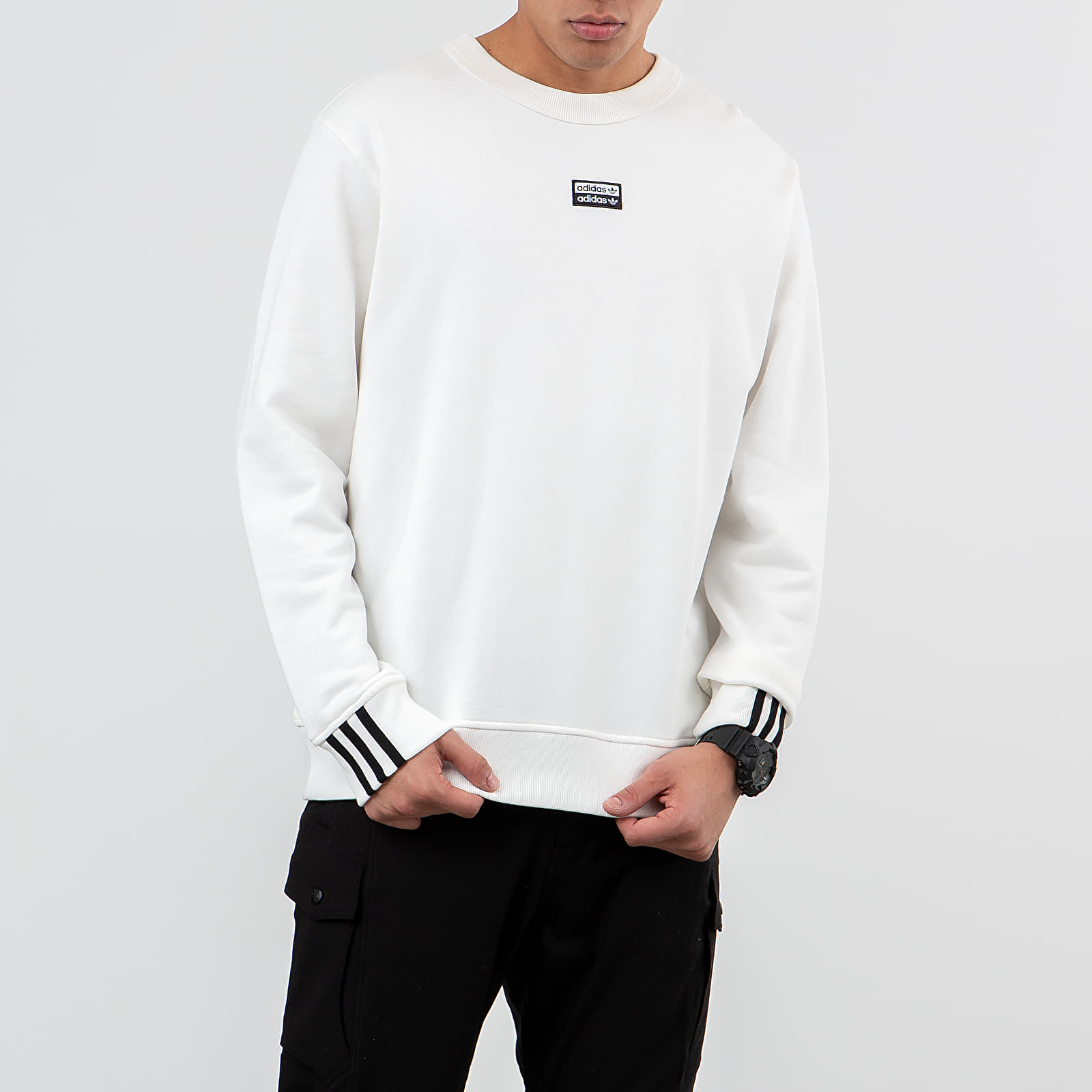 Sweatjacken und Sweatshirts adidas F A Crewneck Core White
