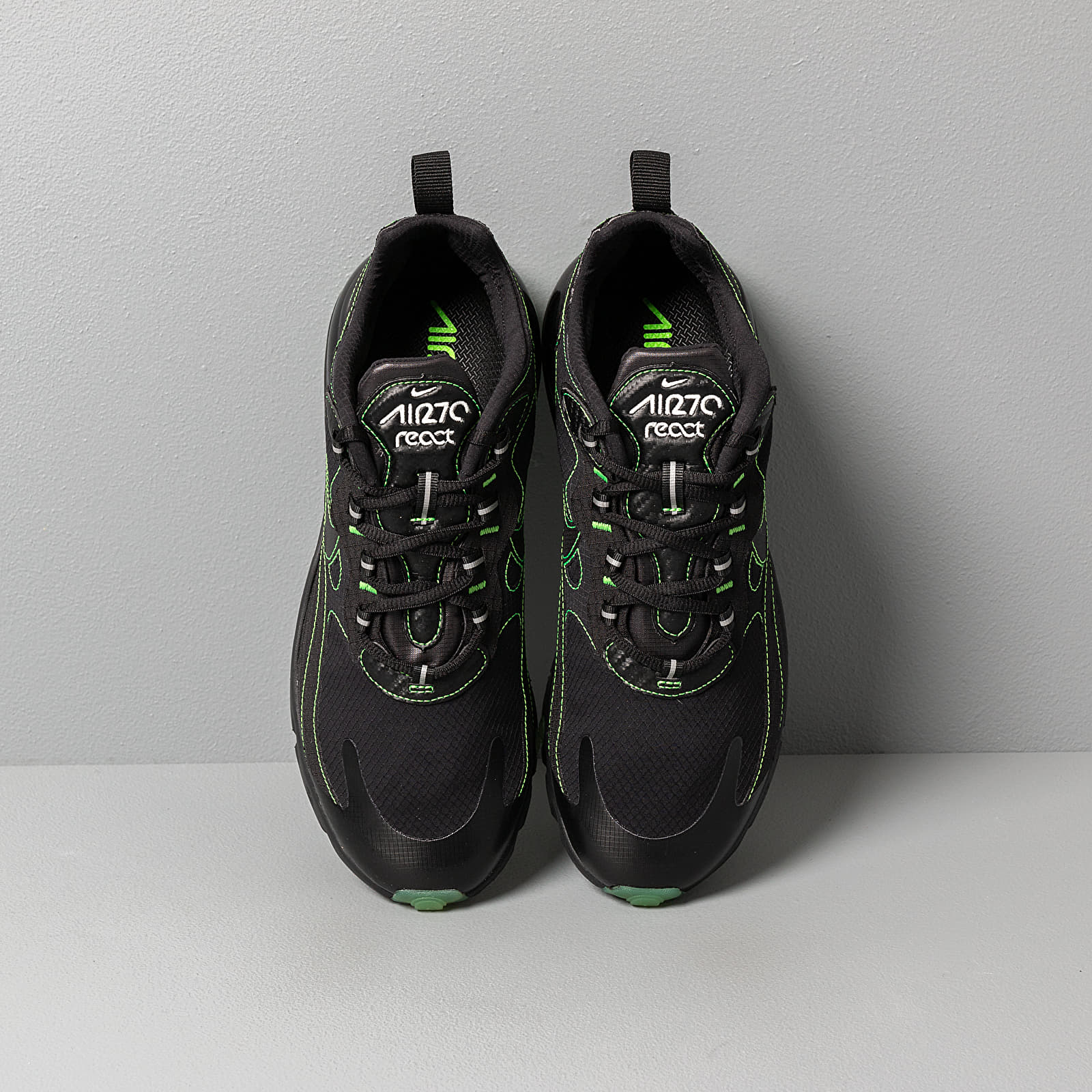 Herren Sneaker und Schuhe Nike Air Max 270 React Sp Black Black Electric Green Footshop