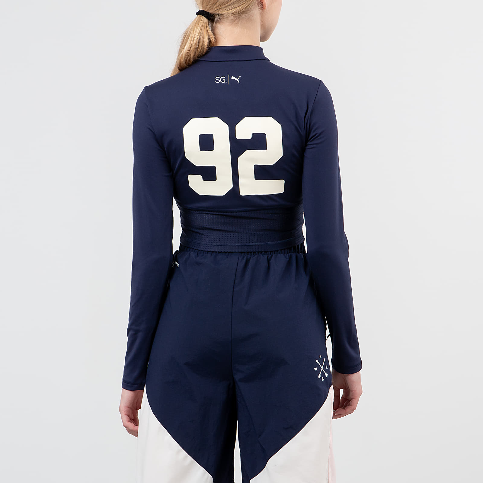 Top Puma x Selena Gomez Cropped Half Zip Top Blue