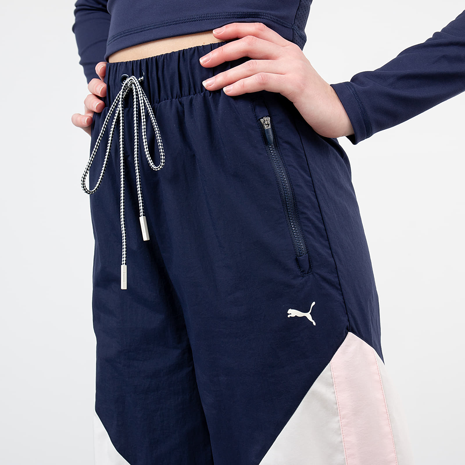Pants and jeans Puma x Selena Gomez Track Pants Peacoat Whisper White Pink Footshop