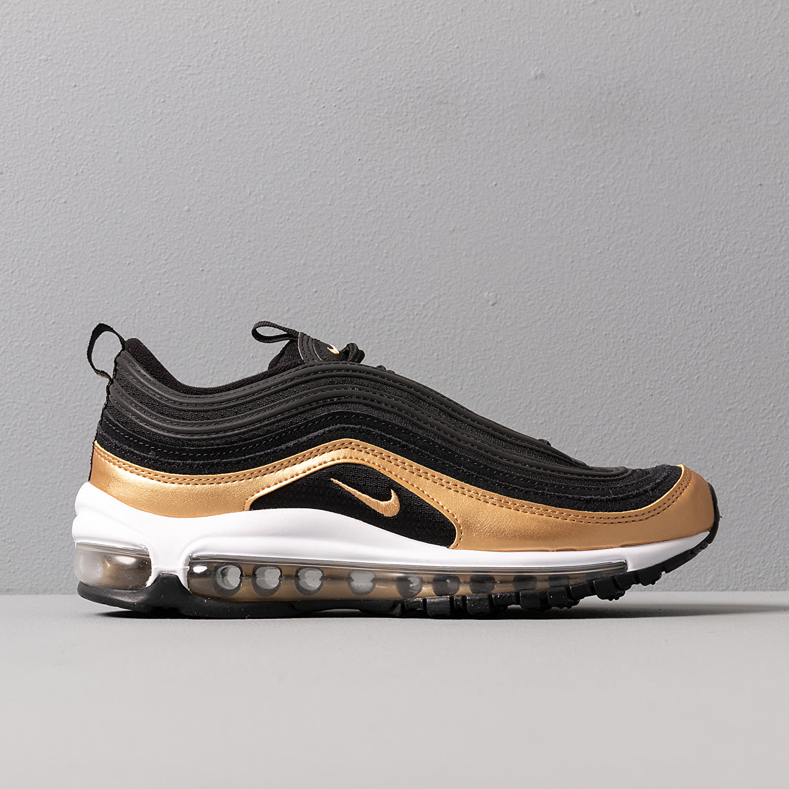 Chaussures et baskets femme Nike Air Max 97 GS Black Metallic Gold Footshop