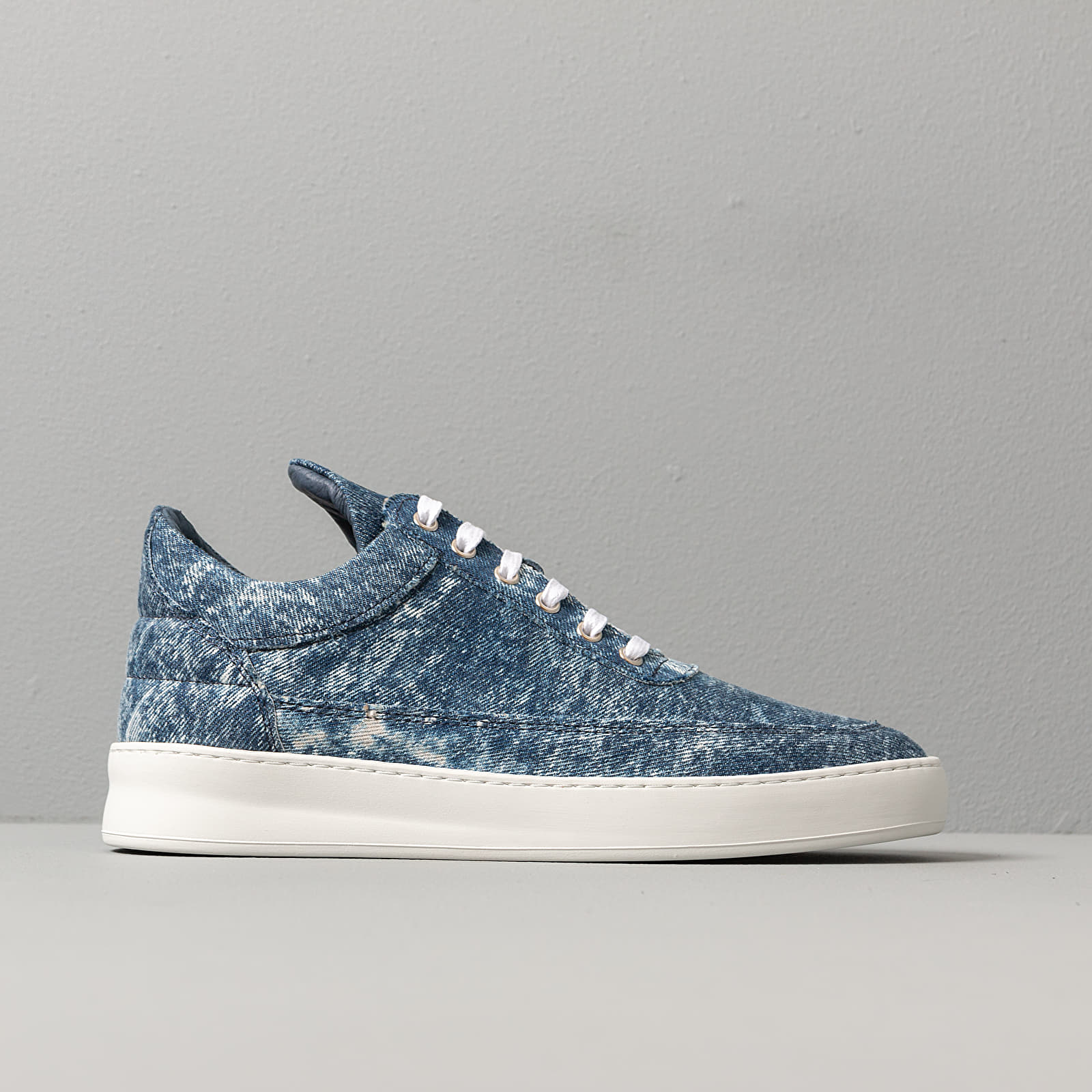Men's shoes Filling Pieces Low Top Plain Denim Blue