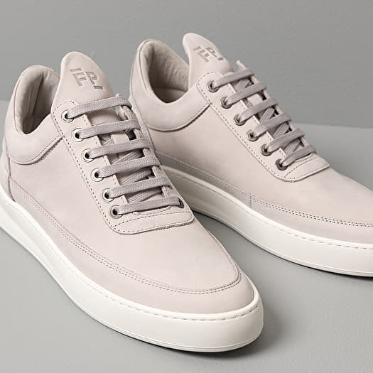 Men s shoes Filling Pieces Low Top Plain Lane Nubuck Grey Footshop