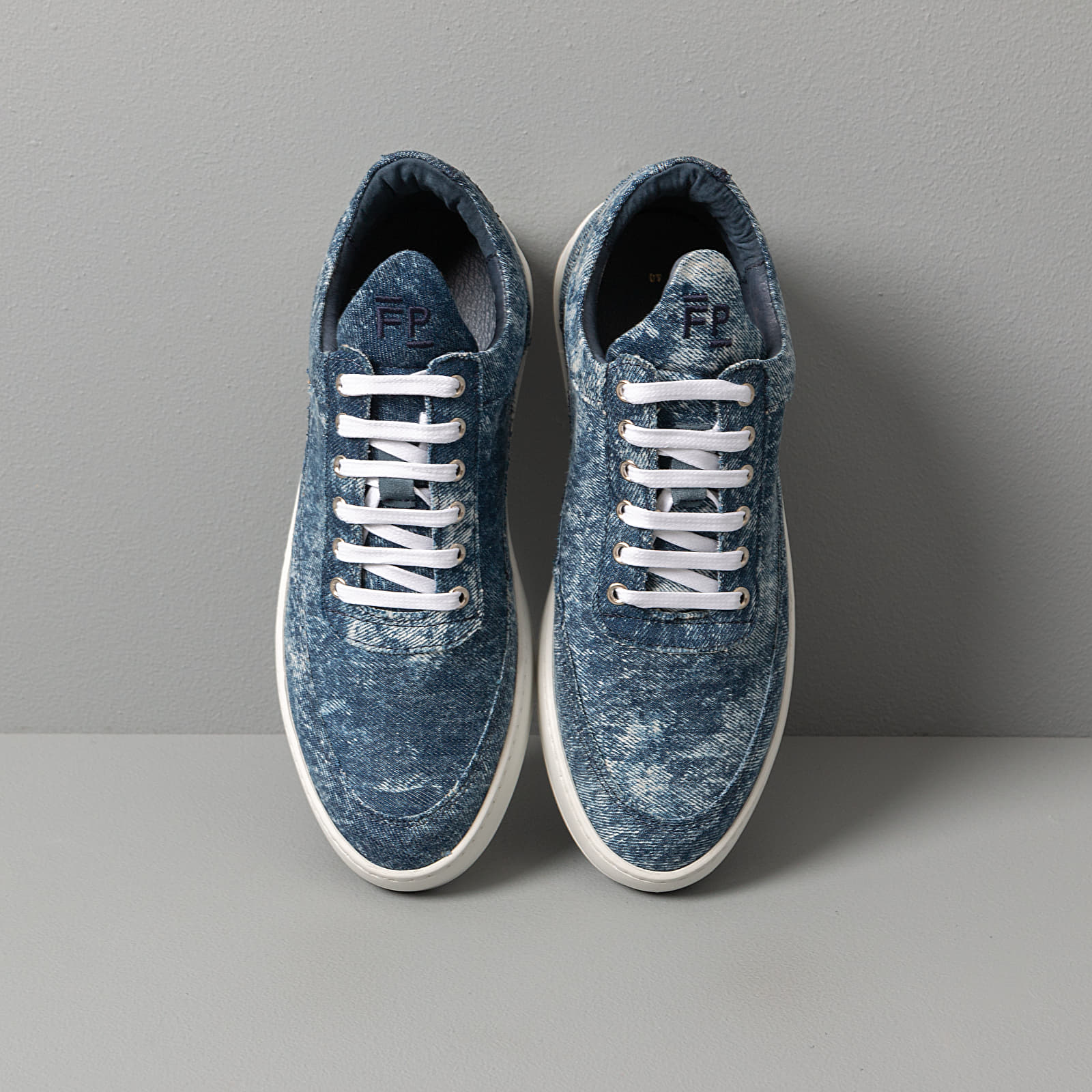 Men's shoes Filling Pieces Low Top Plain Denim Blue