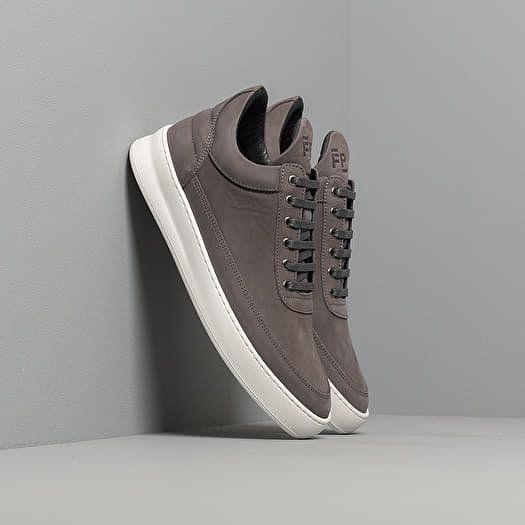 Men s shoes Filling Pieces Low Top Plain Lane Nubuck Dark Grey