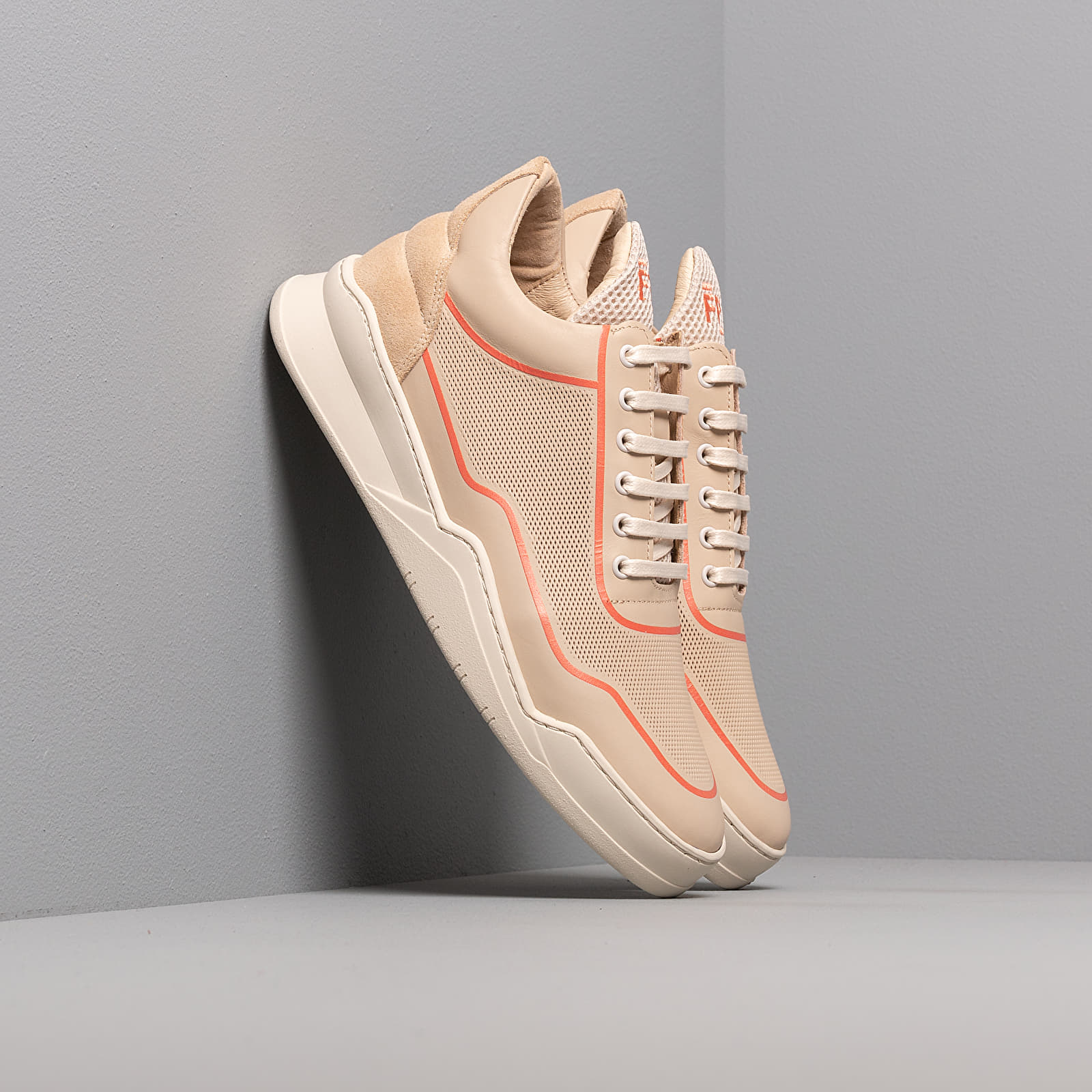 Men's shoes Filling Pieces Low Top Ghost Silk Beige/ Orange