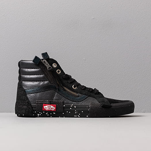 Men s shoes Vans SK8 Hi Reissue CAP GLITTER MIX Black True White Footshop