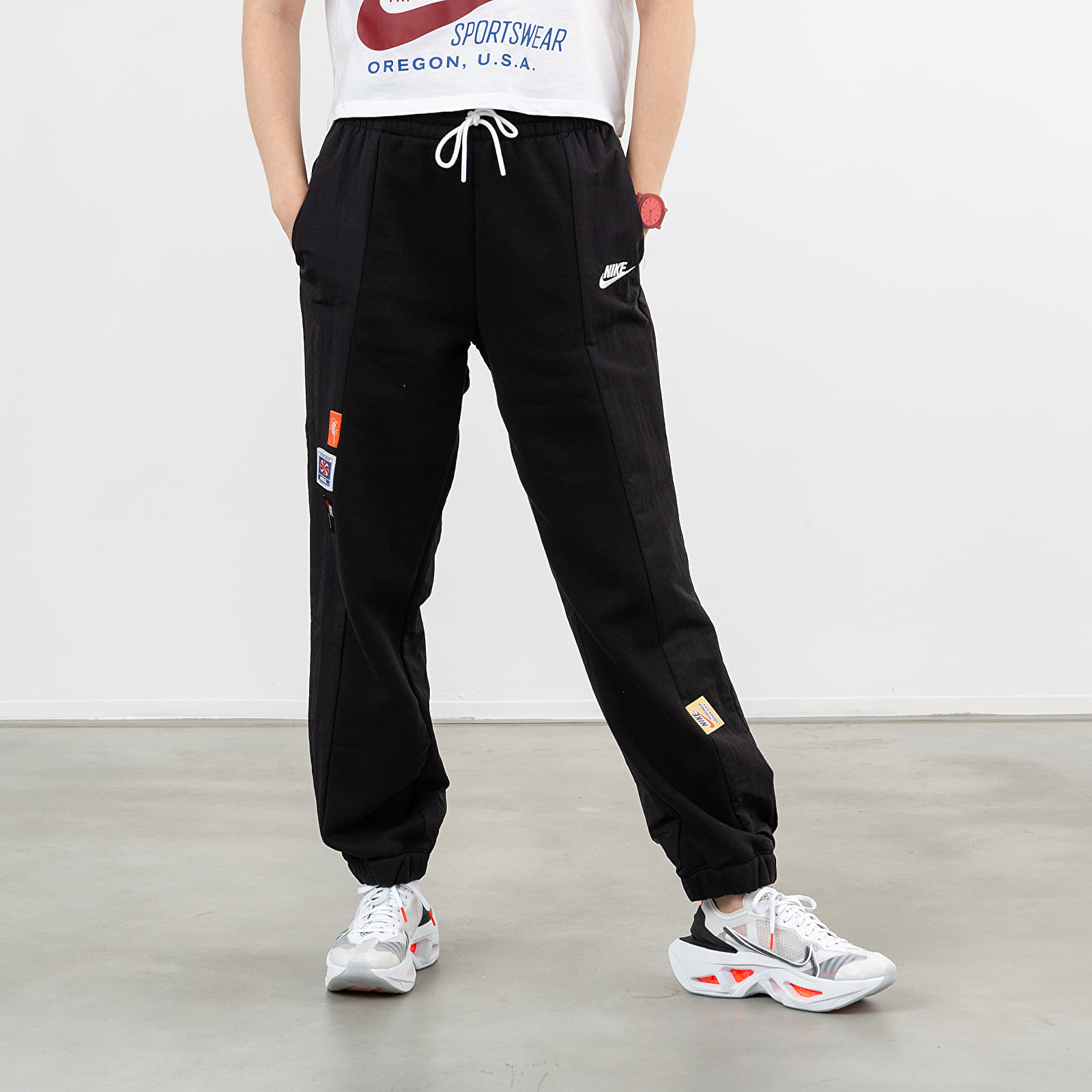 Džíny a kalhoty Nike Sportswear Icon Clash Mixed Os Pants Black