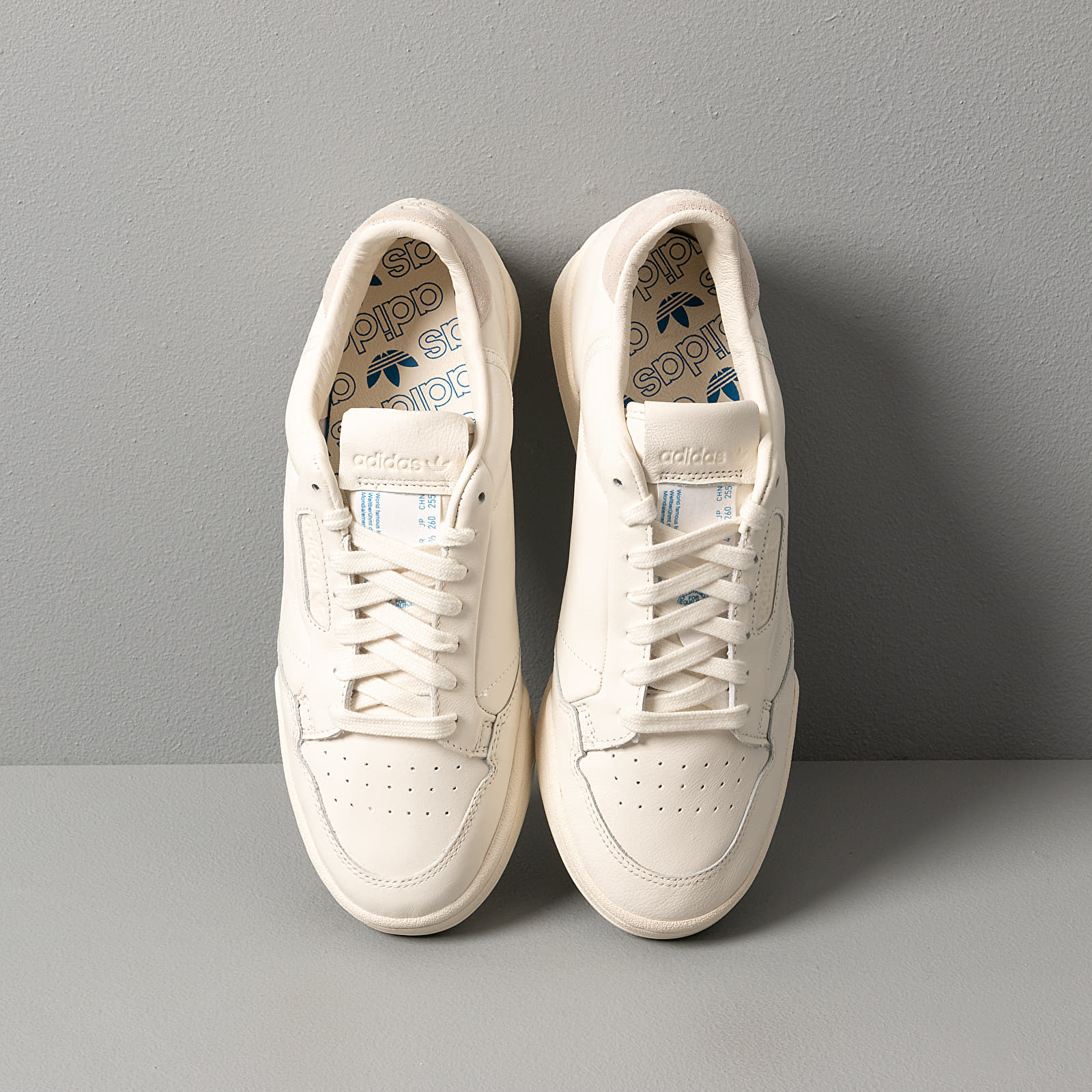 Adidas originals continental 80's outlet trainers in off white