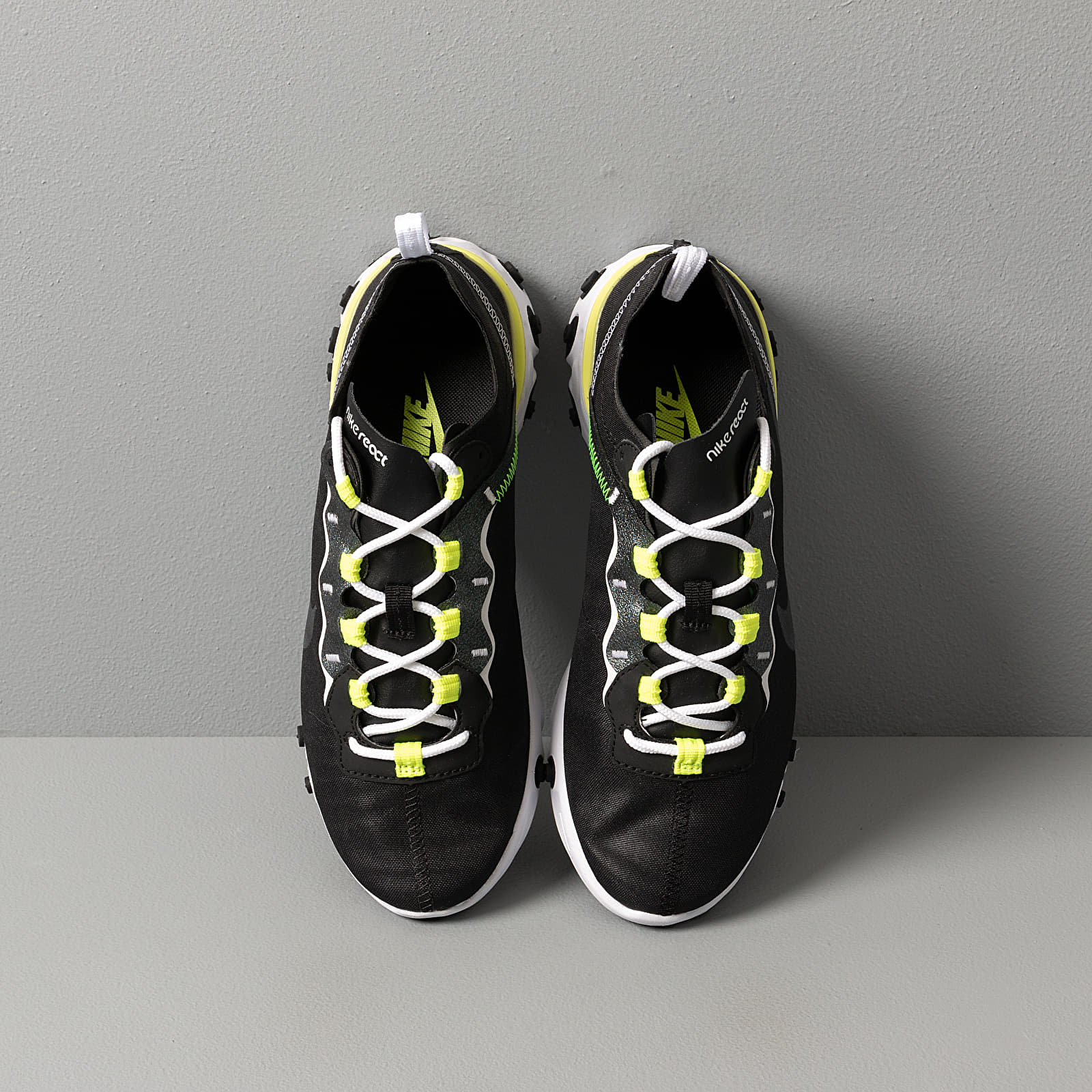 Damesko Nike W React Element 55 Se Black/ White-Lemon Venom