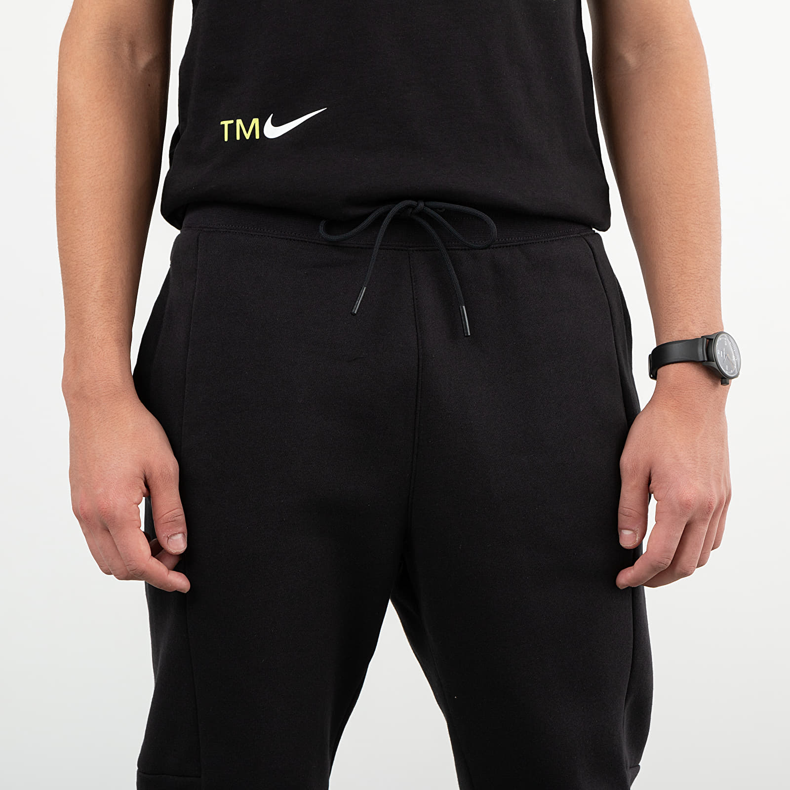 Jogger-housut Nike Sportswear Nike Air Fleece Pants Black/ Black/ Black/ University Red