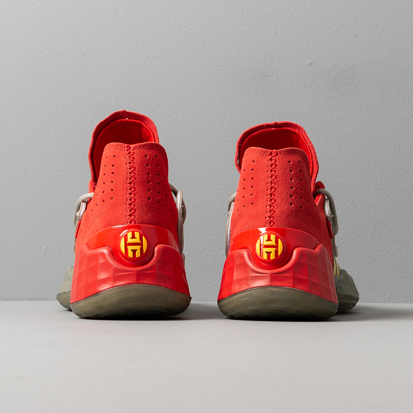 Men's shoes adidas Harden Vol. 4 Red/ Fear Grey/ Legend Green
