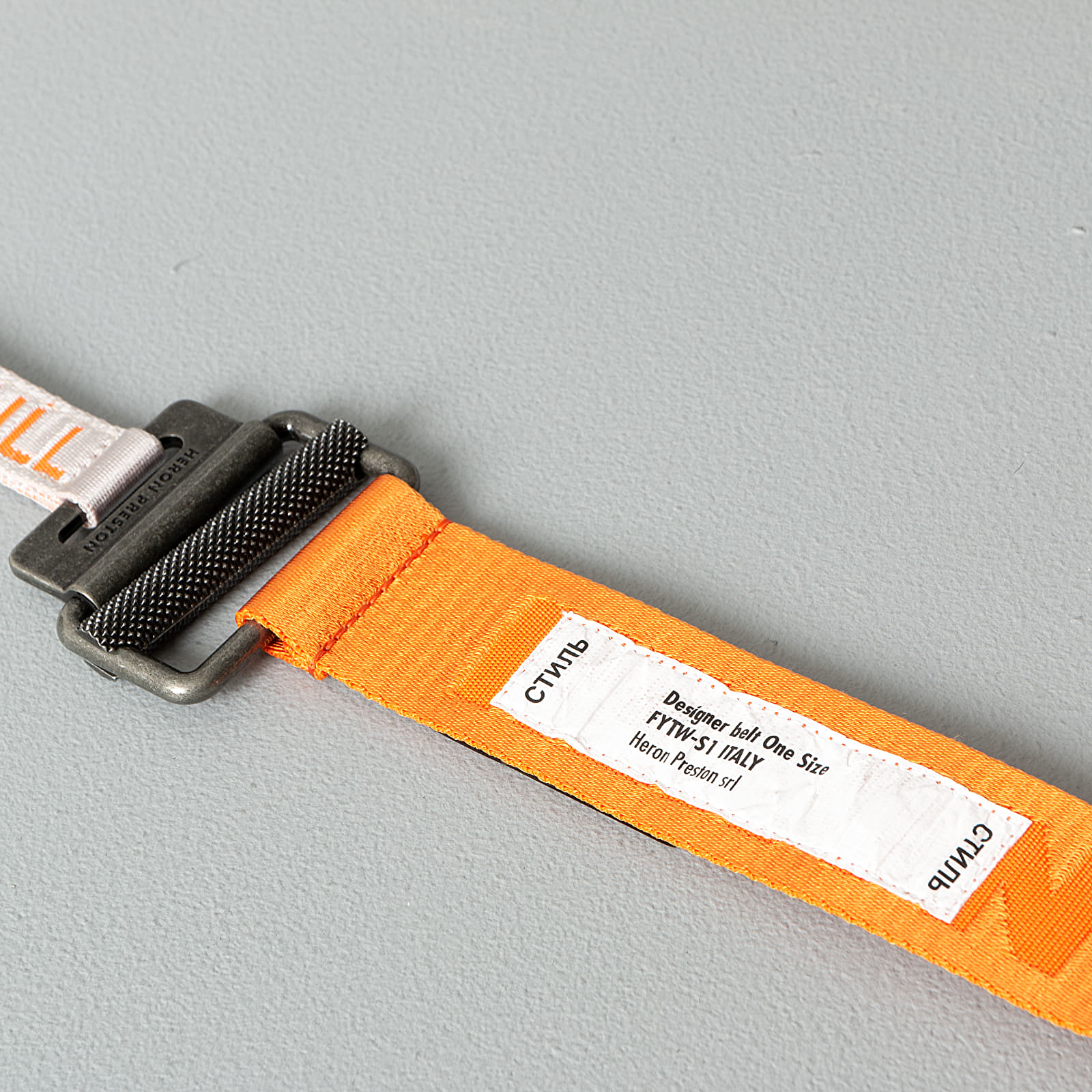Belts HERON PRESTON KK Tape Belt Orange Medium Grey Footshop