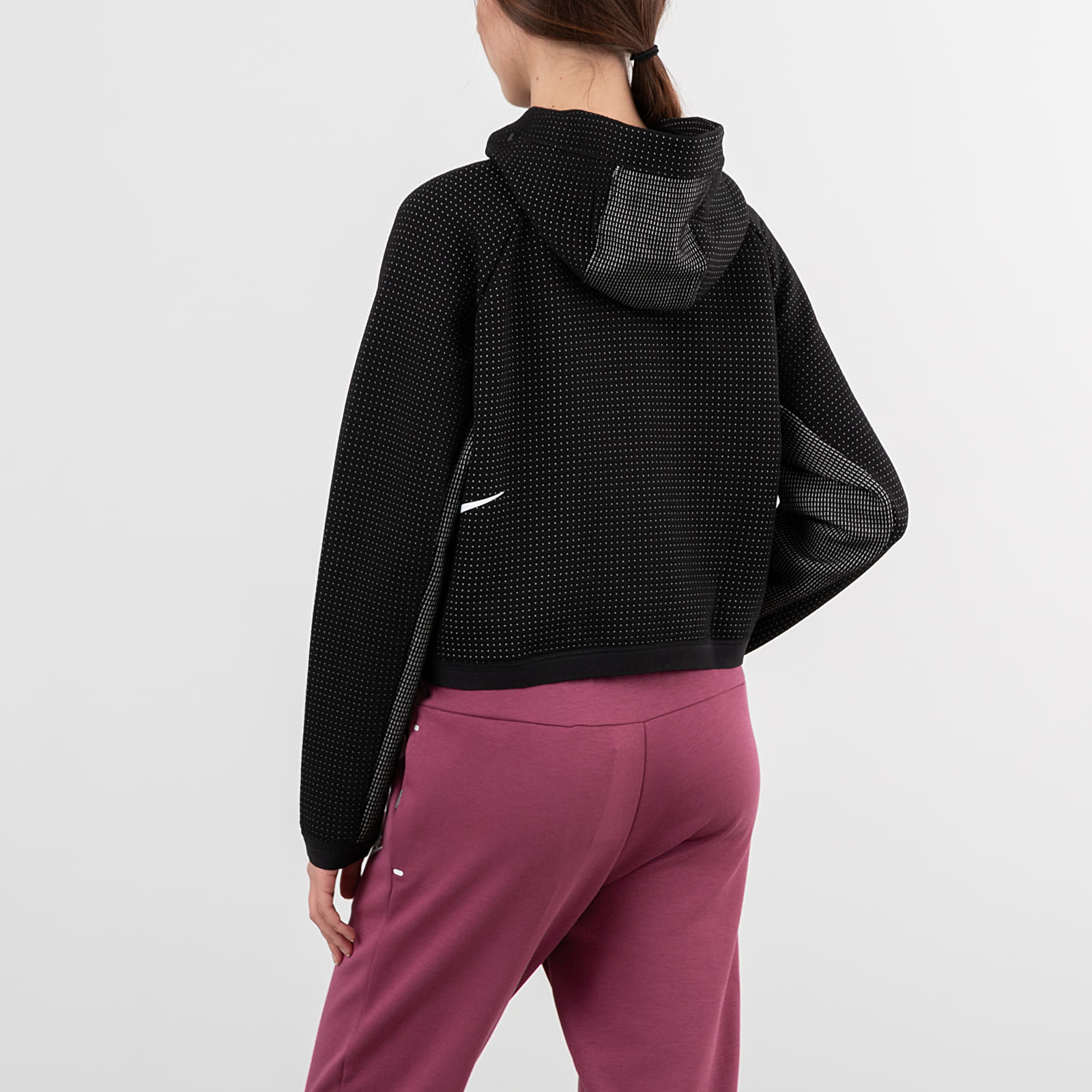 Hupparit ja collegepaidat Nike Sportswear City Ready Tech Fleece Eng Fullzip Hoodie Black/ White