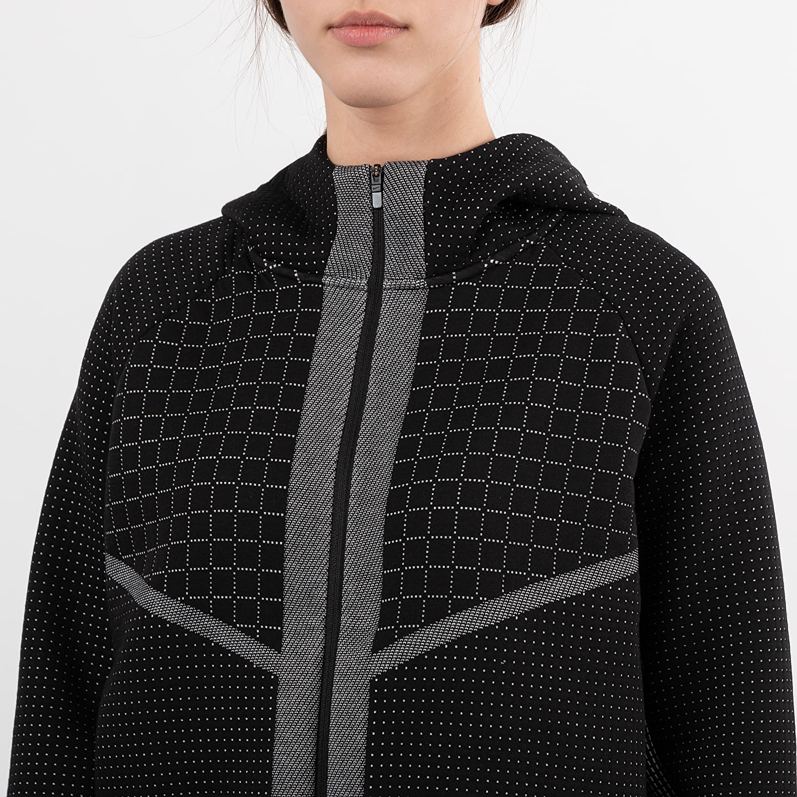 Hupparit ja collegepaidat Nike Sportswear City Ready Tech Fleece Eng Fullzip Hoodie Black/ White
