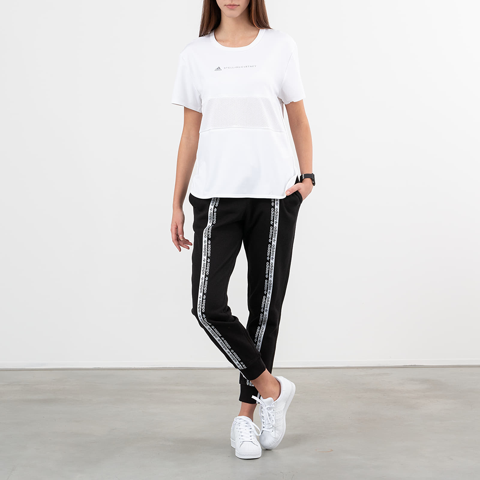 Marškinėliai adidas x Stella McCartney Run Loose Tee White