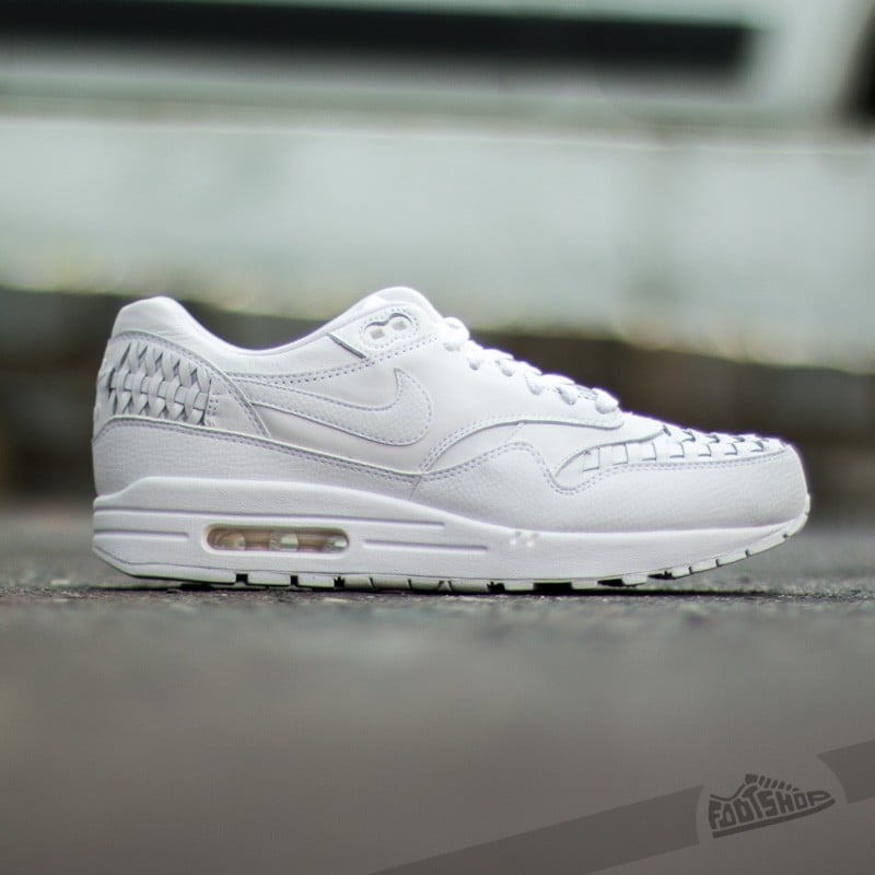 Men s shoes Nike Air Max 1 Woven White White Black Footshop