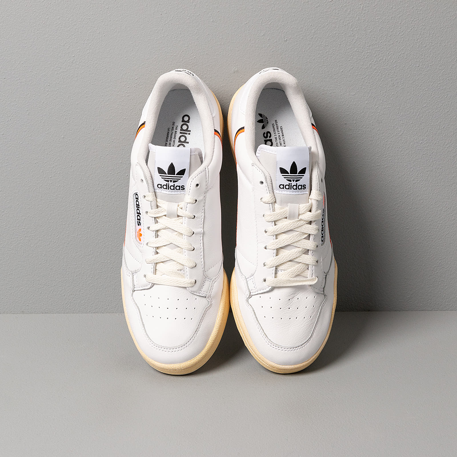 Adidas originals continental 80's sneakers in off white with gum clearance sole