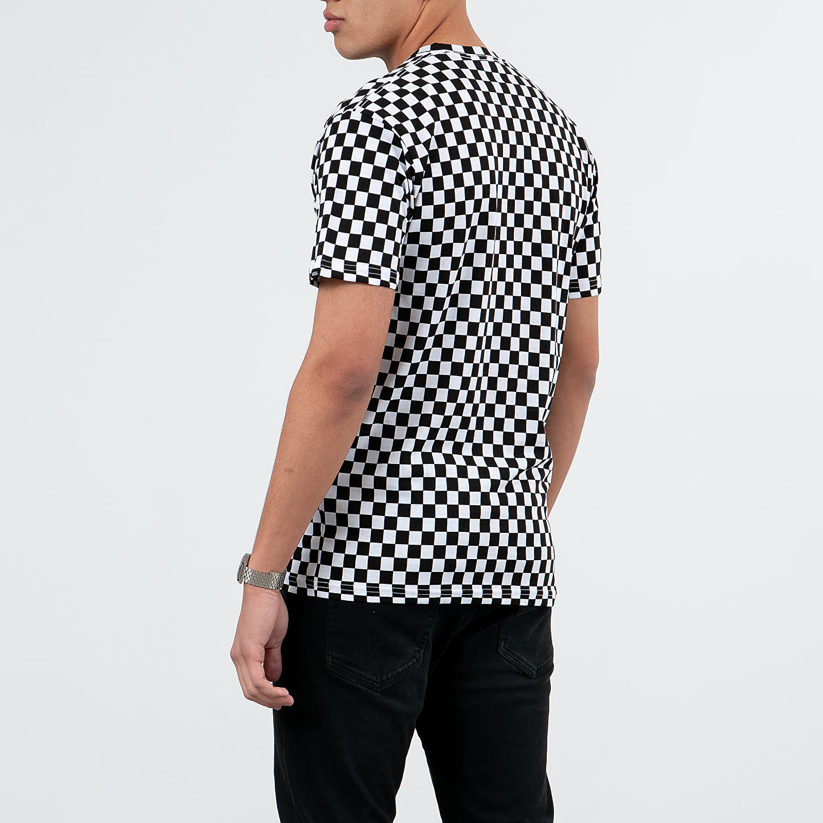 T shirts Vans Classic Tee Black White Checkerboard Footshop