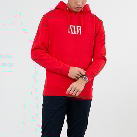 Red hoodie vans clearance