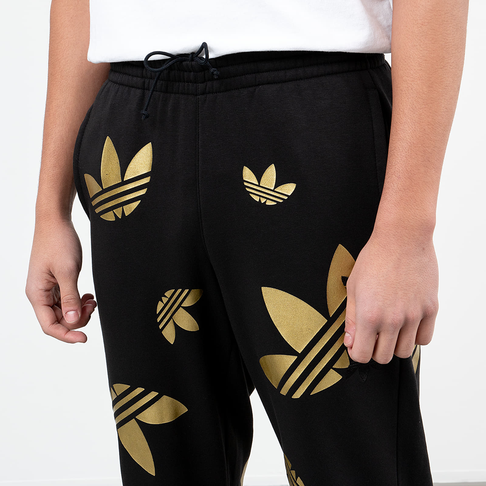 Pants and jeans adidas Reflective Metallic Pants Black Platin Metallic Footshop