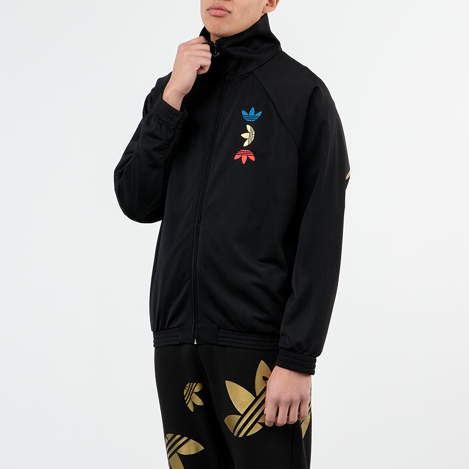 Adidas metallic track 2025 jacket