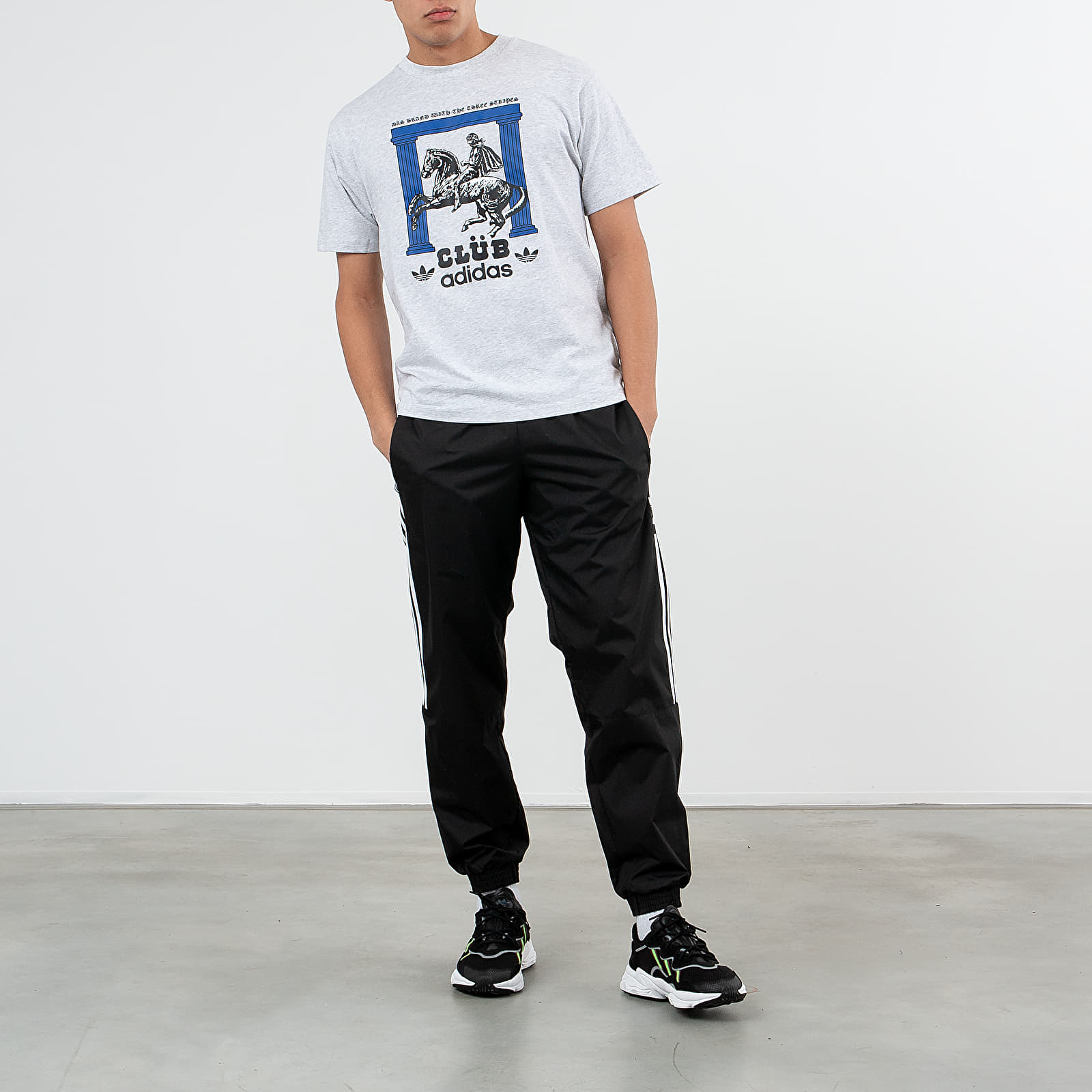 Magliette adidas Club Pillars Tee Light Grey Heather