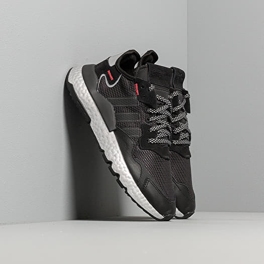 Damen Sneaker und Schuhe adidas Nite Jogger W Core Black Shock Red Silver Metalic Footshop