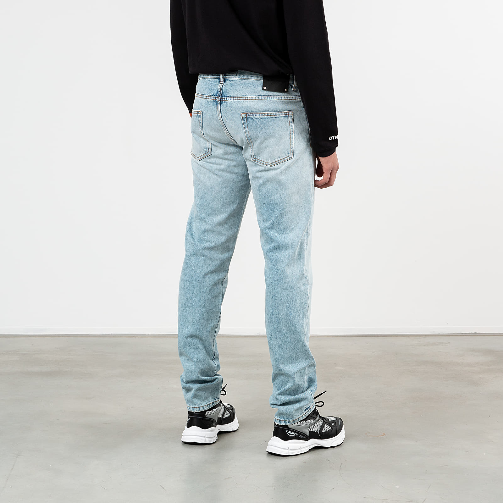 Nohavice HERON PRESTON 5 Pockets Denim Pants Vintage Wash Blue