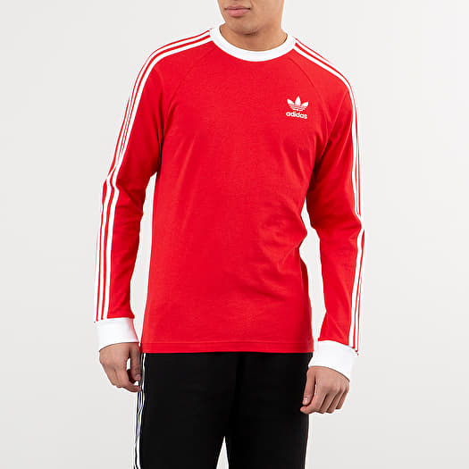 Adidas red long store sleeve shirt