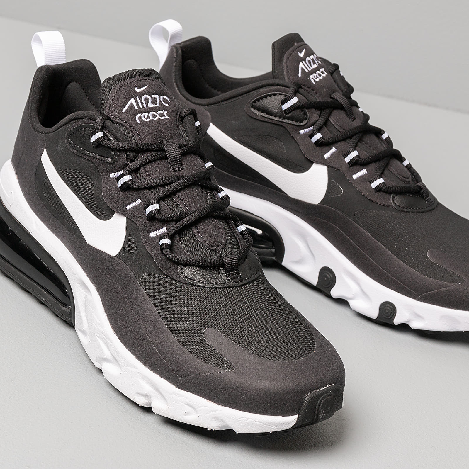 Men s shoes Nike Air Max 270 React Black White Black Footshop