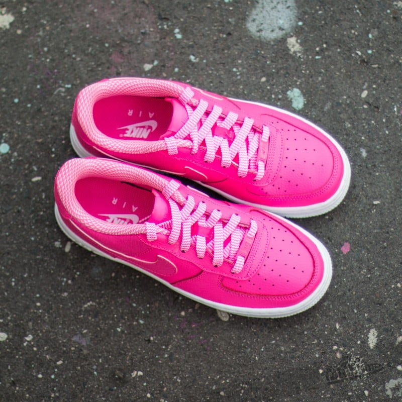 Dámské tenisky a boty Nike Air Force 1 (GS) Pink Powder/ Pink Powder-White