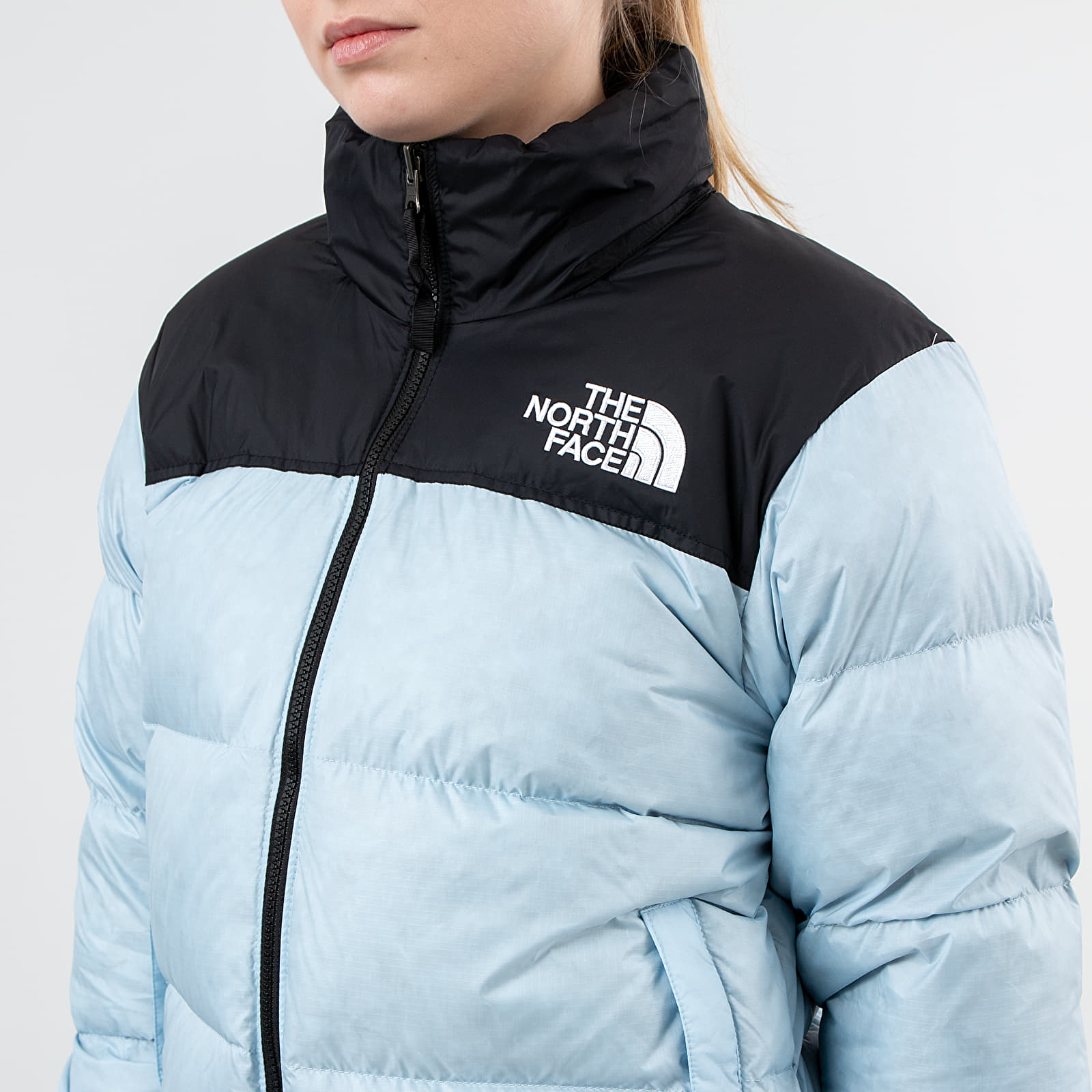 Angel blue hotsell north face puffer