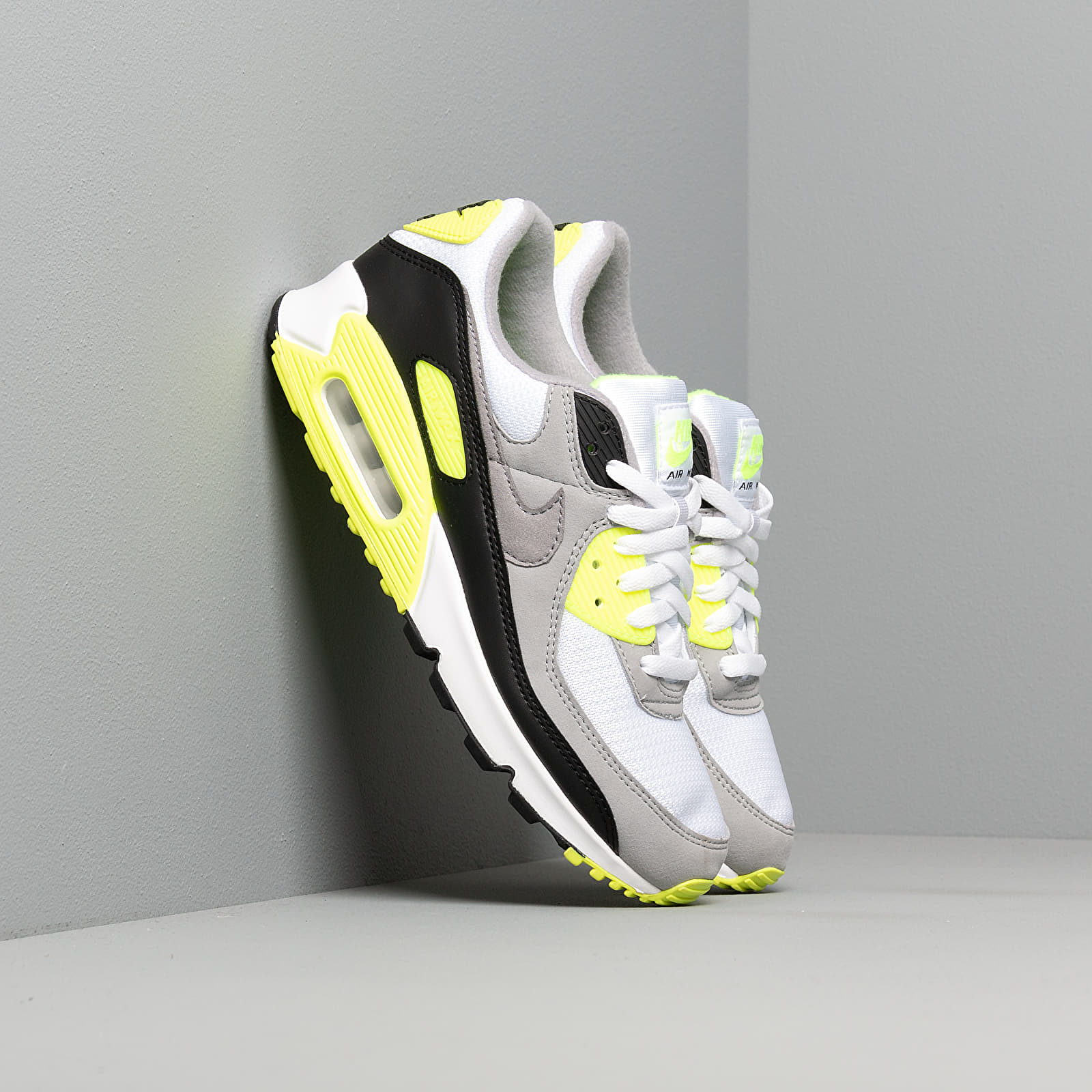 Men s shoes Nike Air Max 90 White Particle Grey Volt Black Footshop