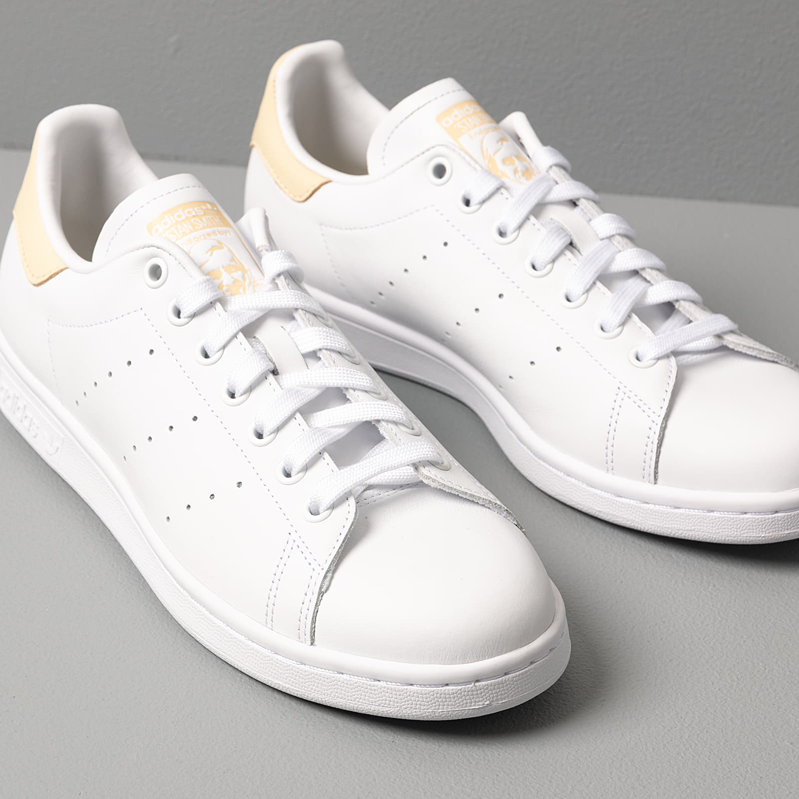 Adidas originals men's stan smith perforated leather yellow athletic sneakers shop