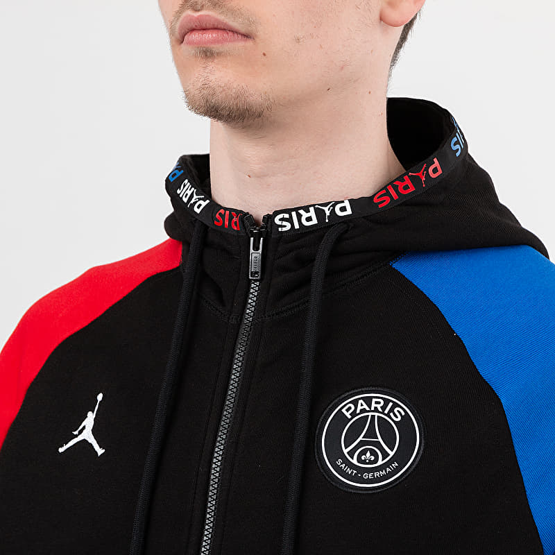 パーカー NIKE JORDAN PSG BC FULL ZIP FLEECE Jordan Paris Saint-Germain BC Fleece Fullzip Hoodie Black/ Hyper