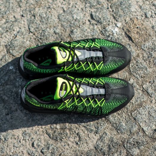Nike Air Max 95 Ultra Jacquard Black Volt Dark Grey Metallic Silver