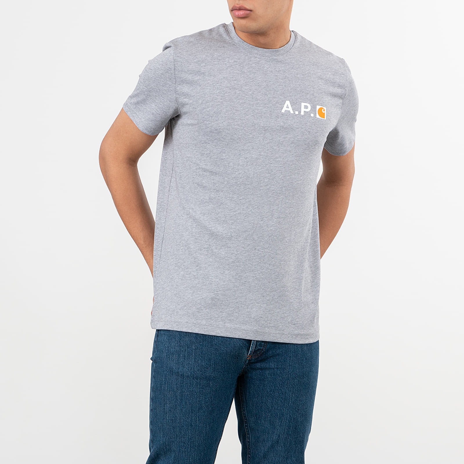 Camisetas A.P.C. x Carhartt WIP Logo Fire Tee Gris Chine