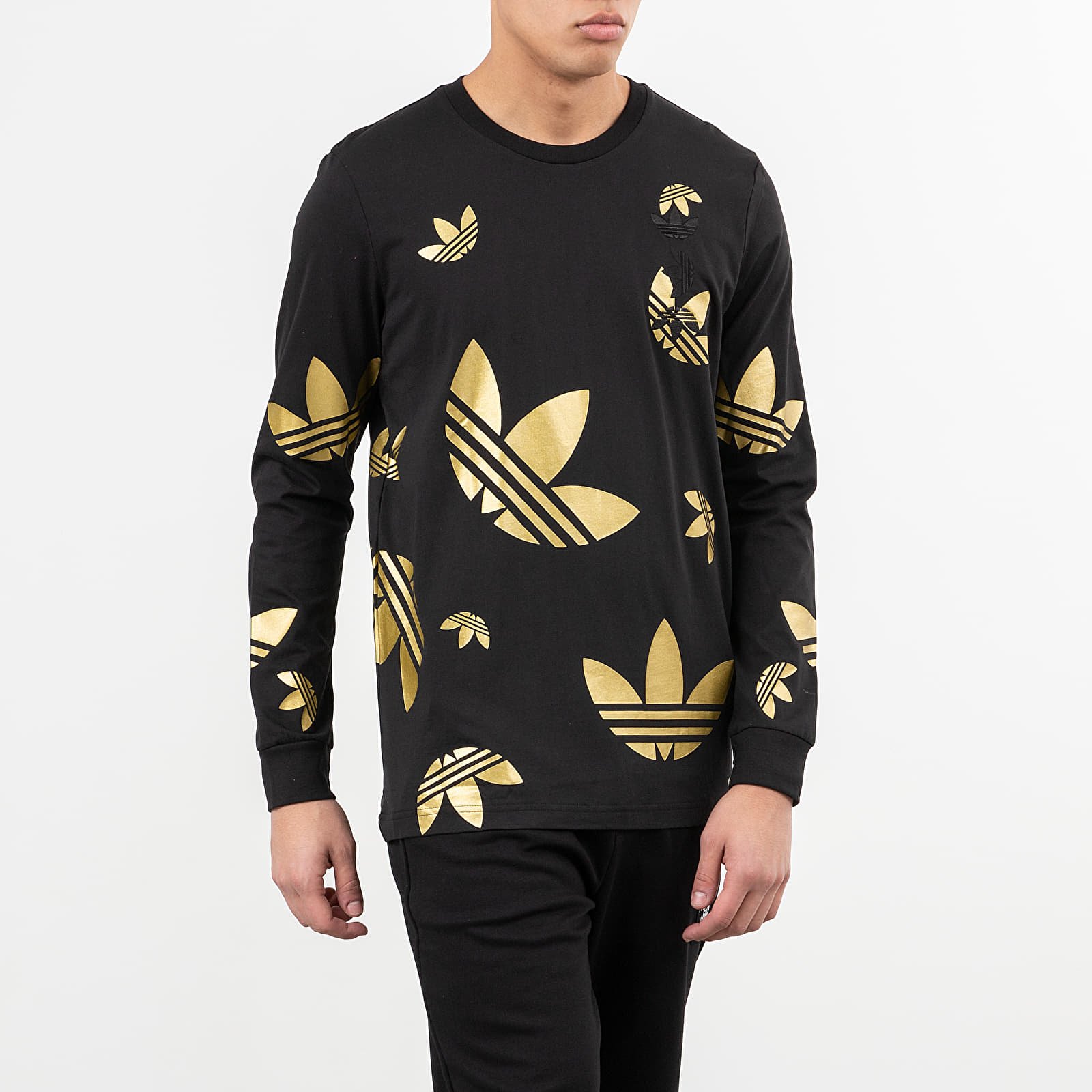 Pólók adidas Reflective/ Metallic Long Sleeve Tee Black/ Platin Metallic