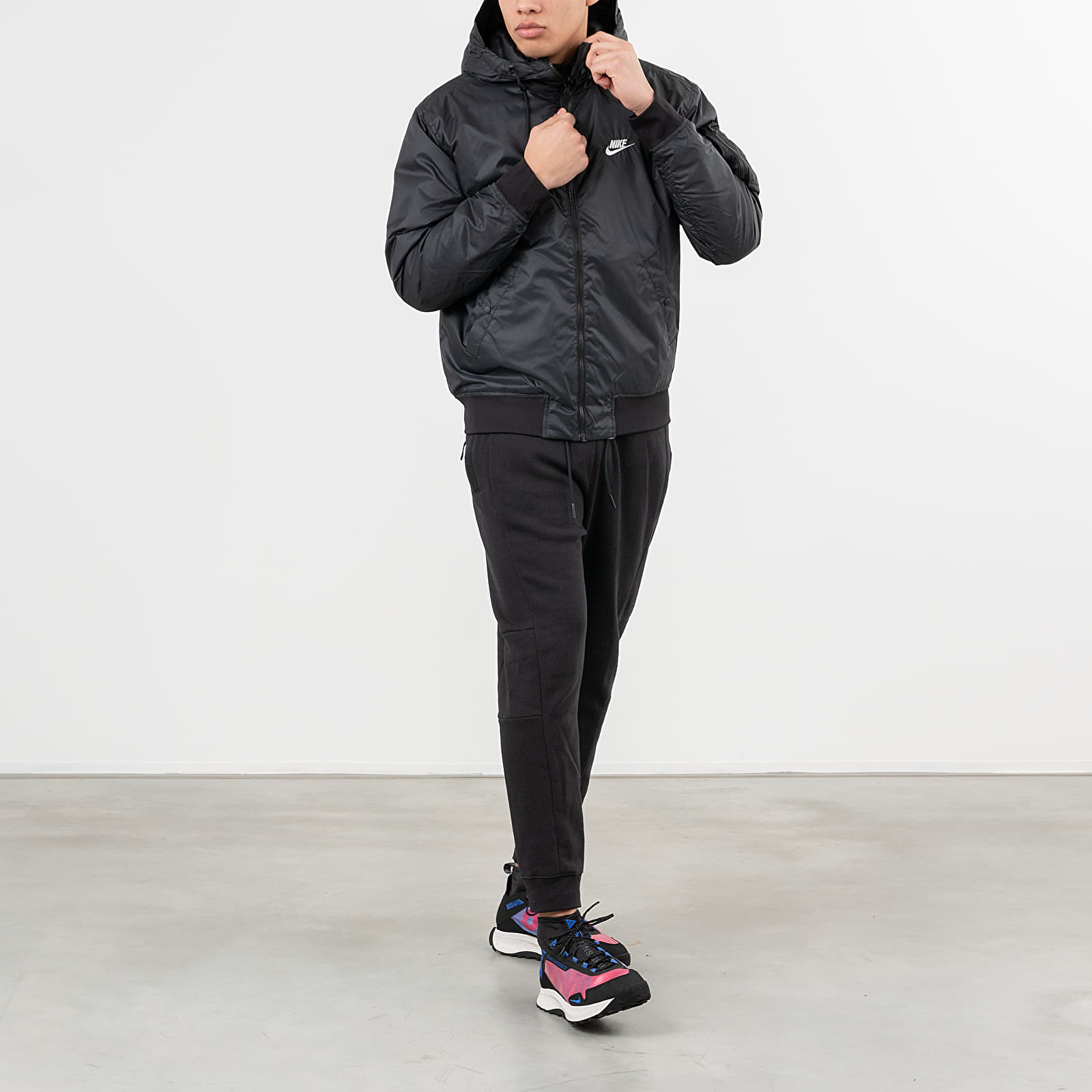 Chaquetas Nike Sportswear Windrunner Hooded Reversible Jacket Black/ Black/ White/ Sail