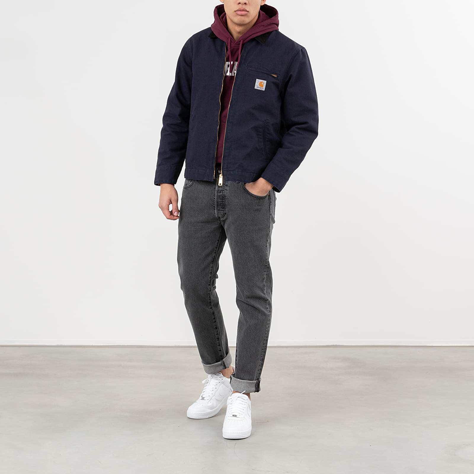 Carhartt wip detroit jacket navy hotsell