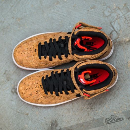 Chaussures et baskets homme Nike Air Force 1 Mid 07 Cork Natural Black Bright Crimson Footshop