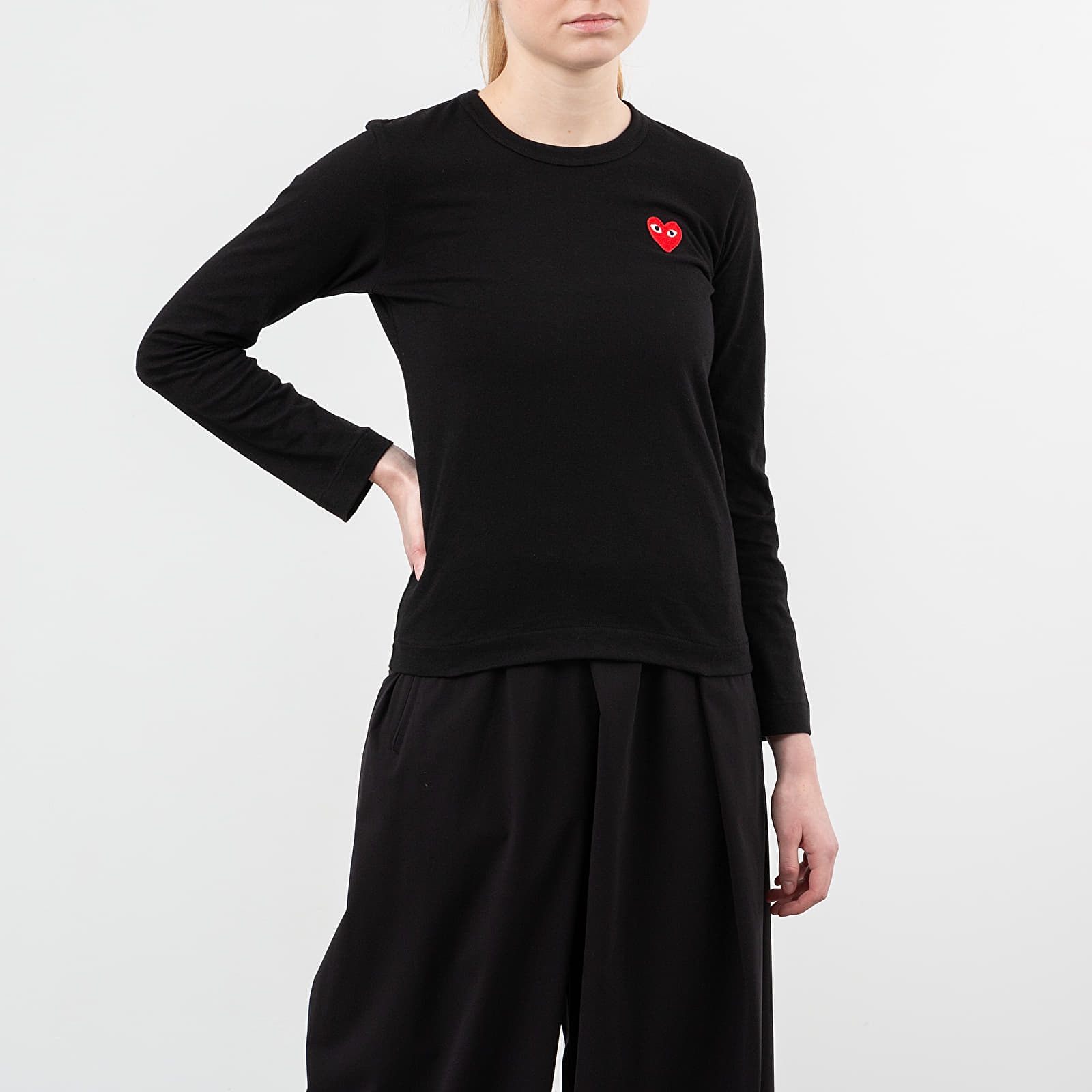 T-Shirts Comme des Garçons PLAY Long Sleeve Tee Black