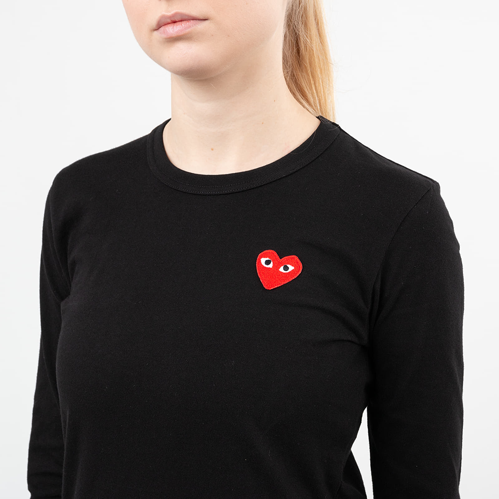 T-Shirts Comme des Garçons PLAY Long Sleeve Tee Black