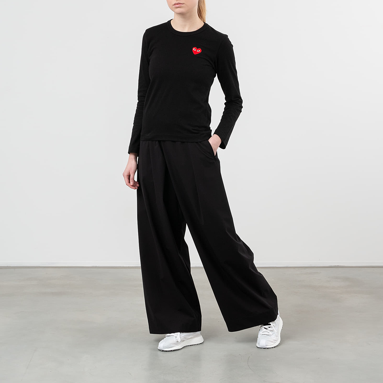 T-Shirts Comme des Garçons PLAY Long Sleeve Tee Black
