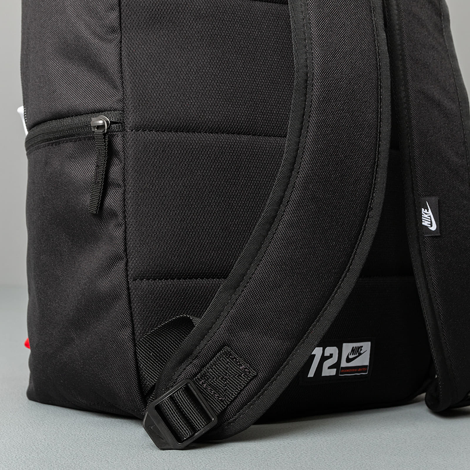 Nike air backpack black and red sales