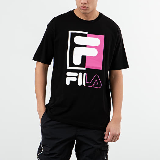 Mens black fila t shirt clearance