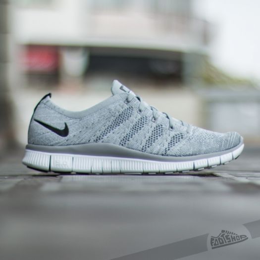 Nike free flyknit grey mens sale