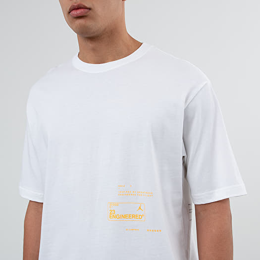 white and laser orange shirt